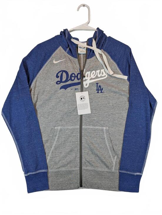 Nike Tops - Nike Los Angeles Dodgers MLB Full Zip Hoodie Sweatshirt Jacket Womens Medium